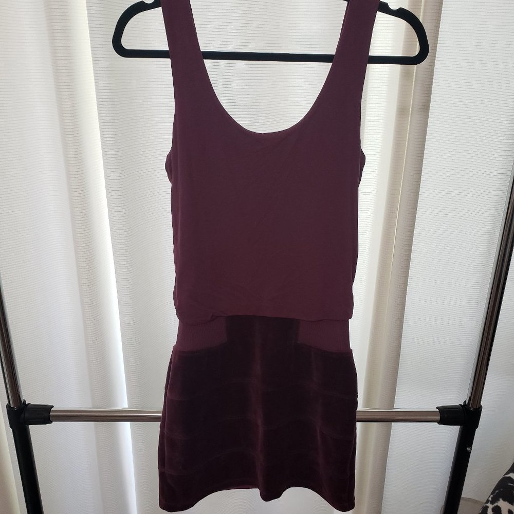 Juicy Couture Plum Mini Dress Velvet Petite Small
